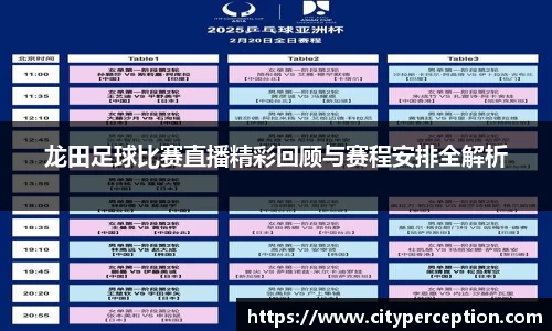 龙田足球比赛直播精彩回顾与赛程安排全解析